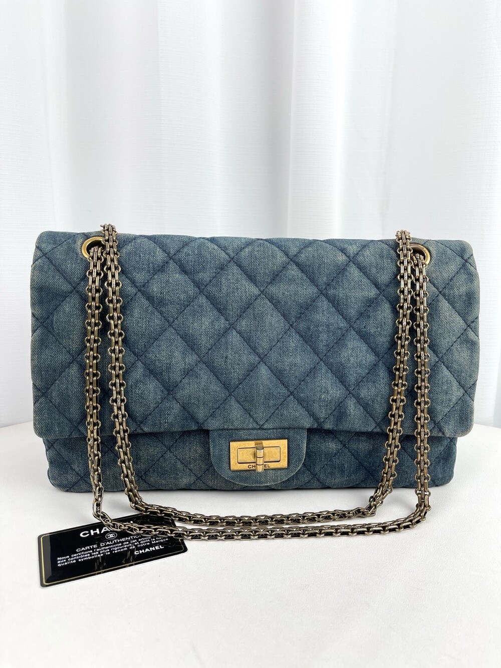 Chanel Classic Flap Blue Denim Quilted #311451C29B
